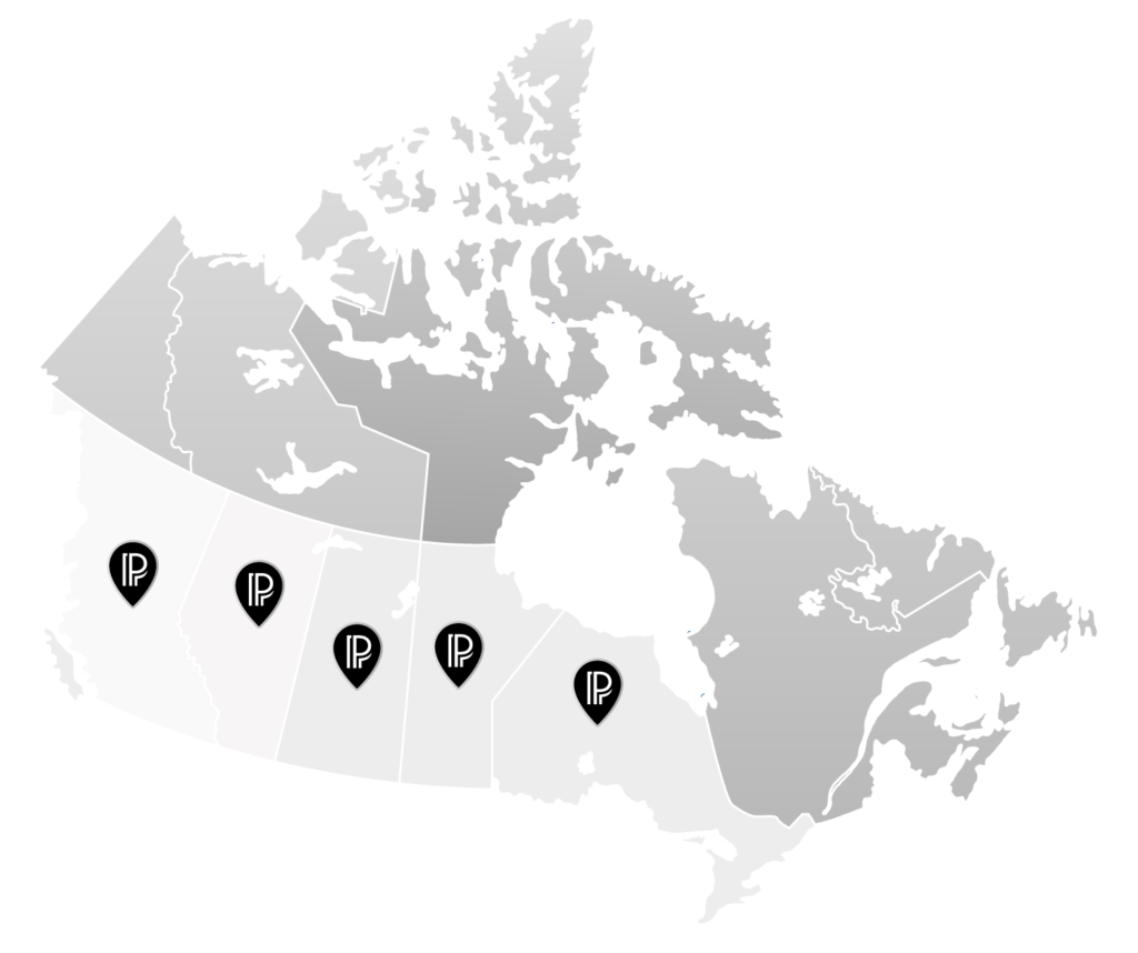 map of canada with pistol and paris locations